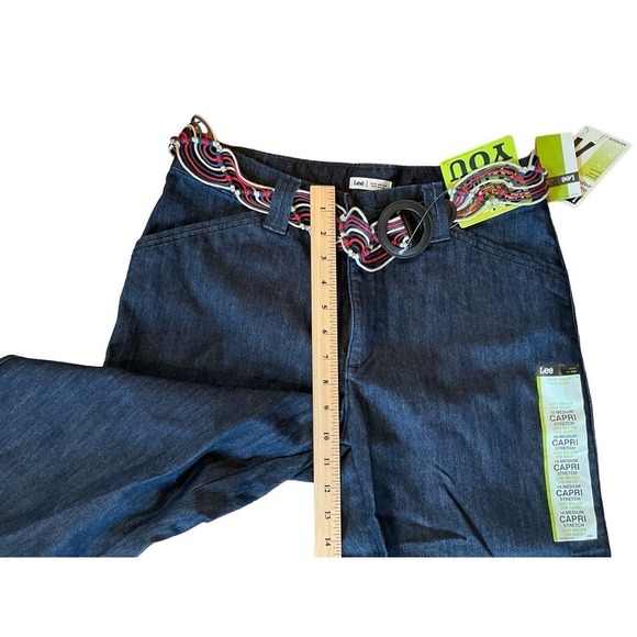 Lee Natural Fit Just Below The Waste Capri Pant Womens Size 10 Blue Straight Leg - Picture 3 of 5